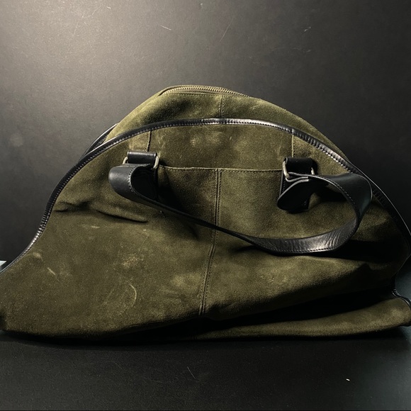 Banana Republic Other - Banana Republic Green Brushed Leather Duffle Bag